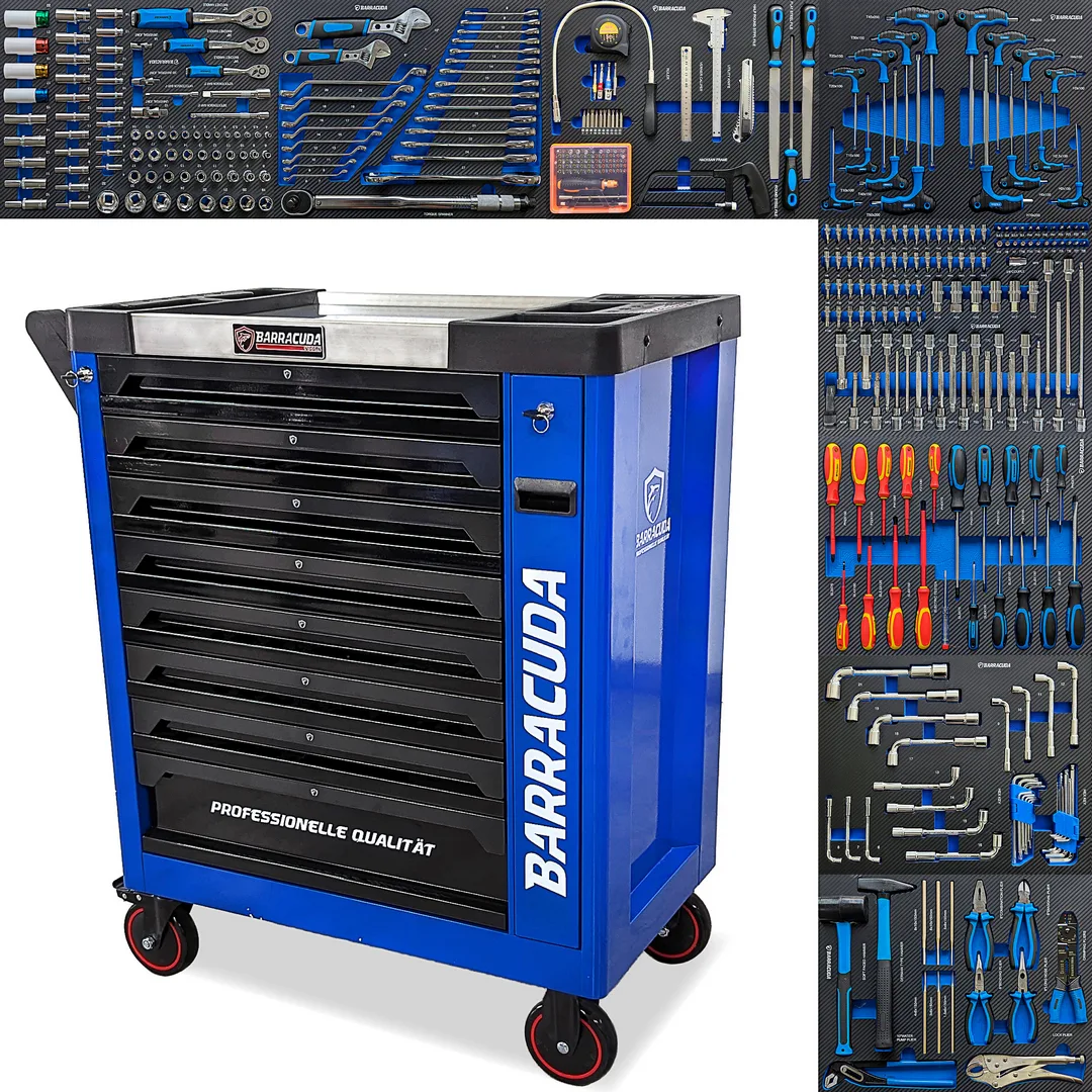 Servante d'atelier 9 tiroirs / 8 outillés Barracuda Racing 1 MAX