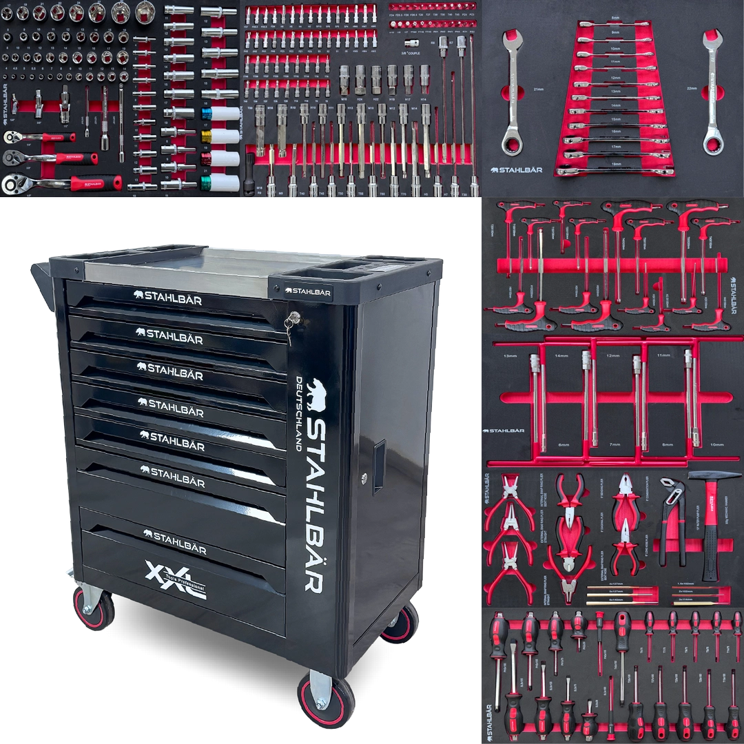 Servante atelier Stahlbar 7 tiroirs à outils complète