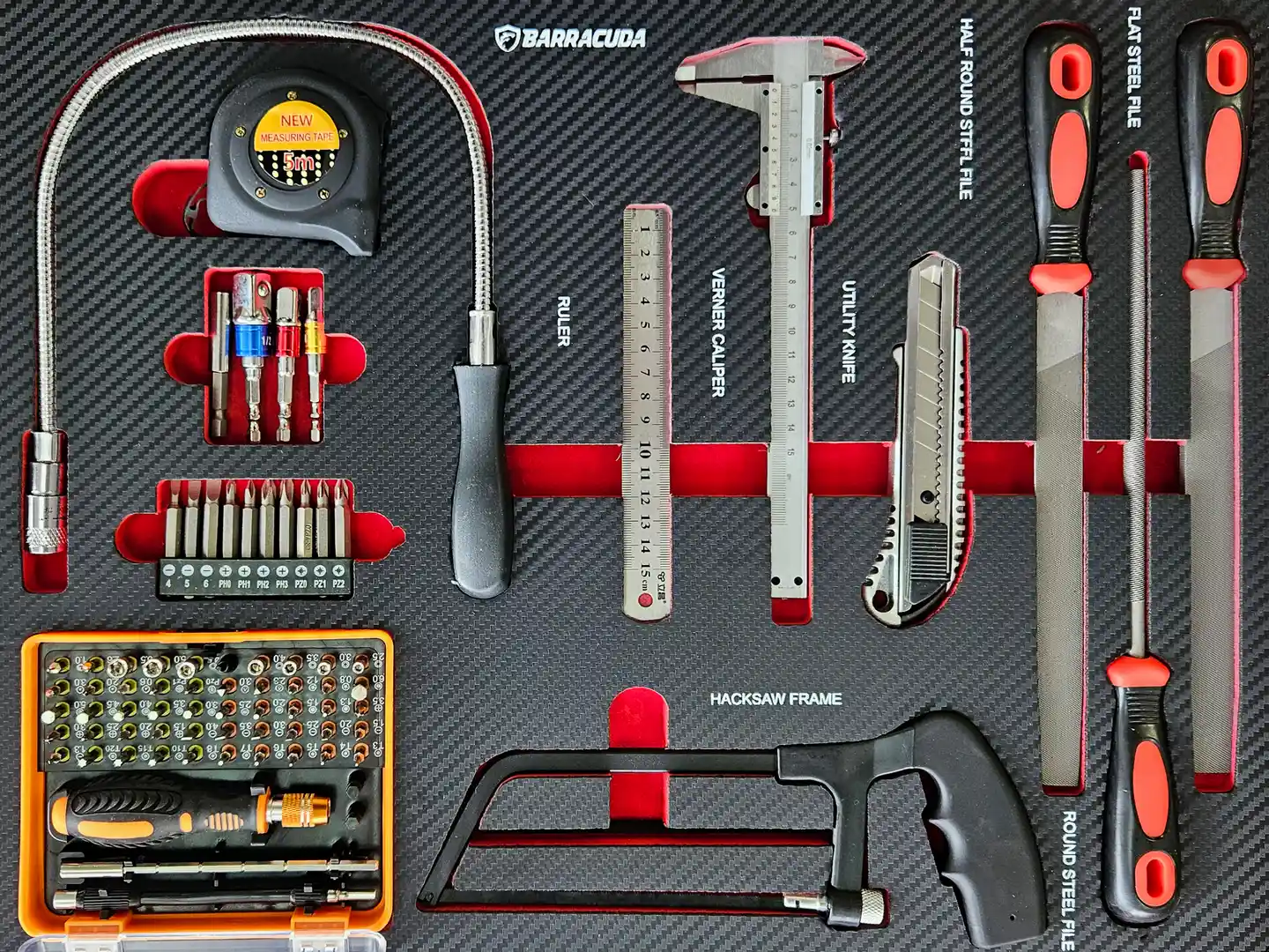 Plateau module d'outils embouts + cutter + outils de mesures