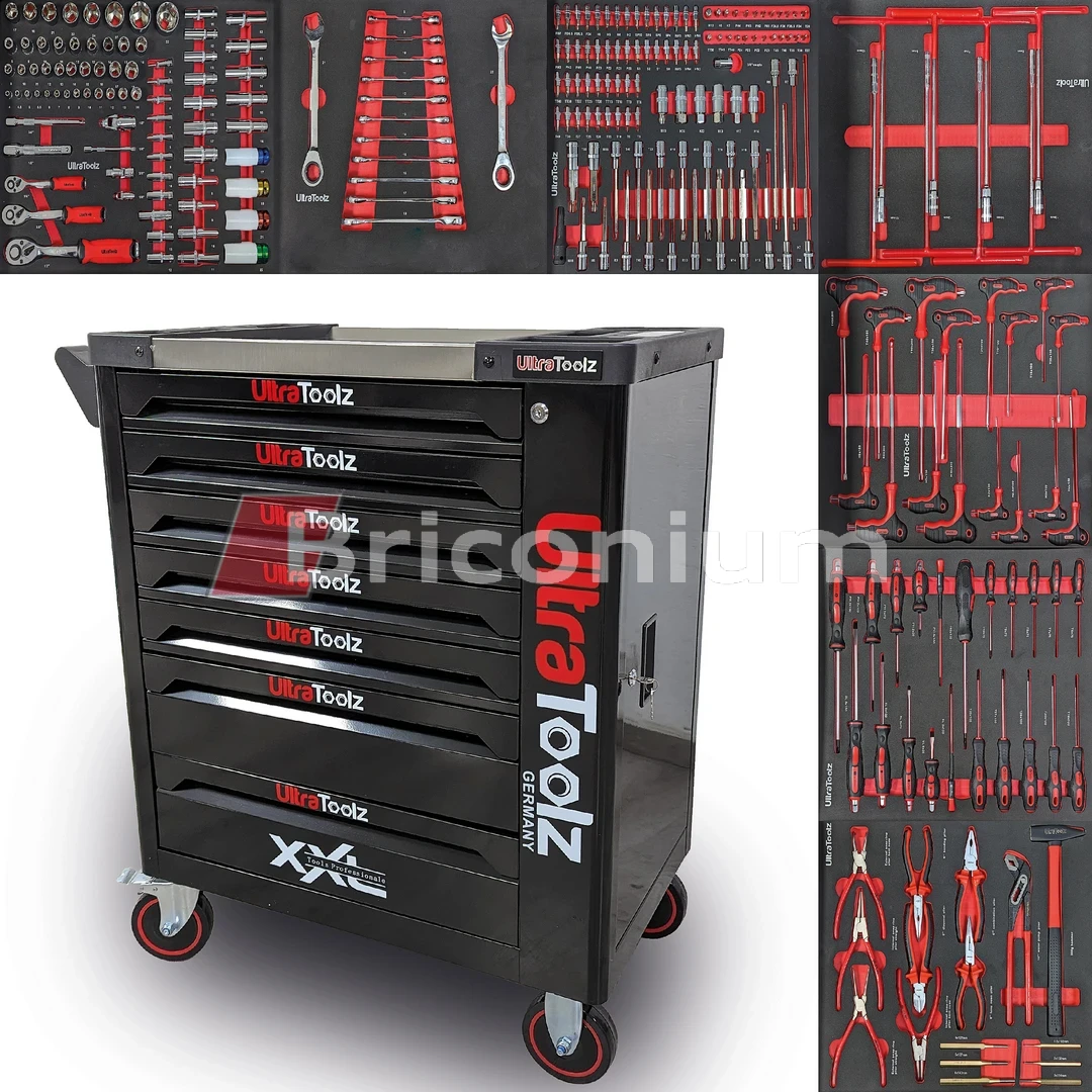 Servante d'atelier 7 tiroirs complète d'outils